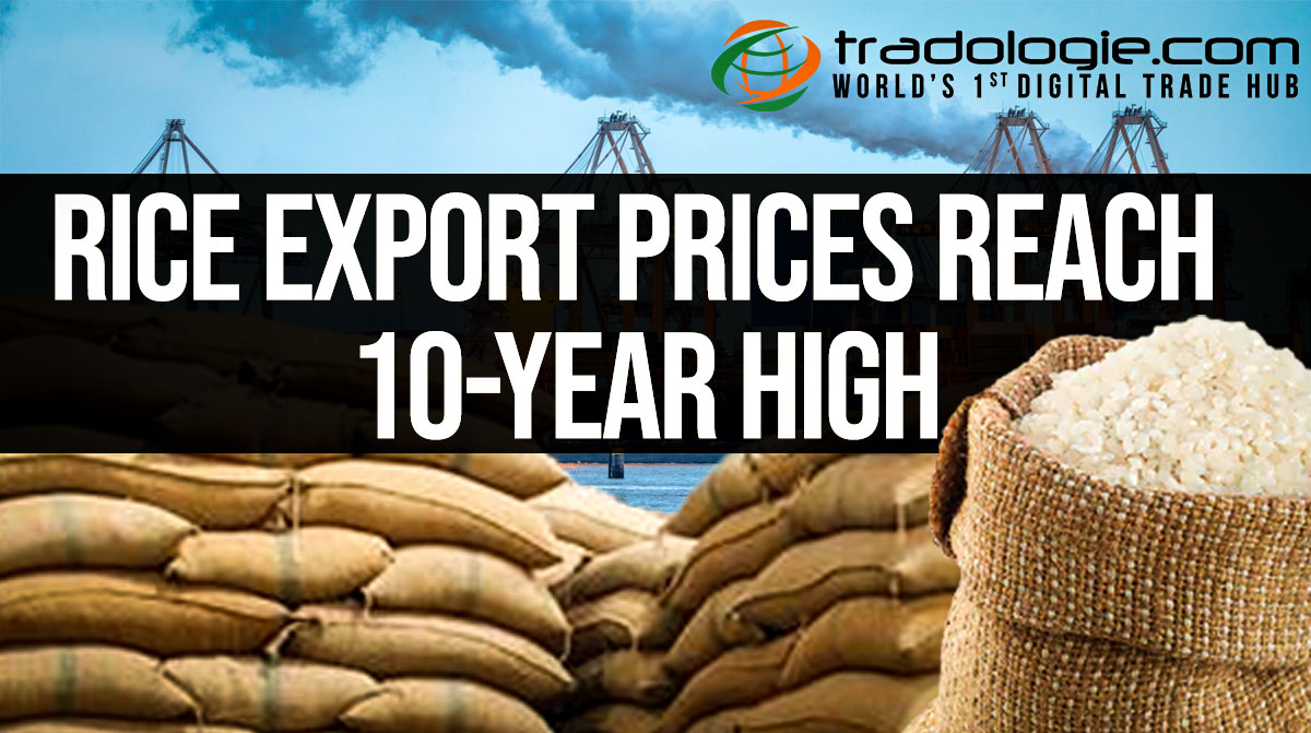 Rice Export Prices Reach 10-Year High